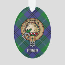 Clan Oliphant Crest over Tartan Ornament