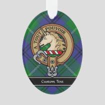 Clan Oliphant Crest over Tartan Ornament