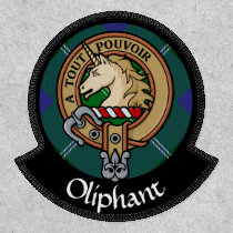Clan Oliphant Crest over Tartan Patch