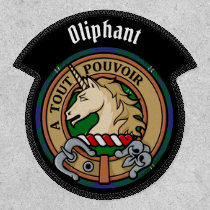 Clan Oliphant Crest over Tartan Patch