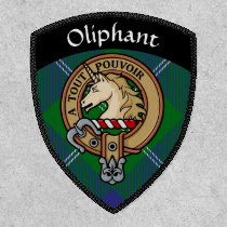 Clan Oliphant Crest over Tartan Patch
