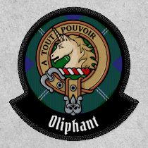 Clan Oliphant Crest over Tartan Patch