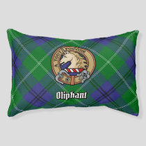 Clan Oliphant Crest over Tartan Pet Bed