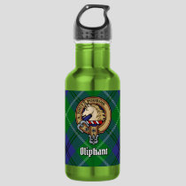 Clan Oliphant Crest over Tartan Stainless Steel Water Bottle