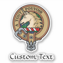 Clan Oliphant Crest over Tartan Sticker