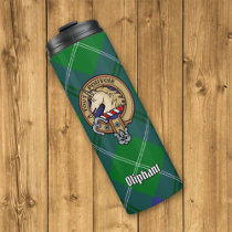 Clan Oliphant Crest over Tartan Thermal Tumbler