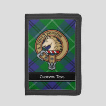 Clan Oliphant Crest over Tartan Trifold Wallet