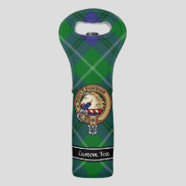 Clan Oliphant Crest over Tartan Wine Bag