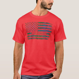 Clan Oliphant Scottish tartan US flag kilt Scotlan T-Shirt
