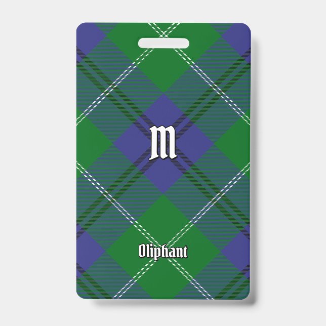 Clan Oliphant Tartan Badge (Front)