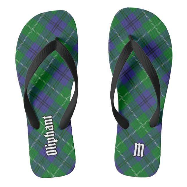 Clan Oliphant Tartan Flip Flops (Footbed)
