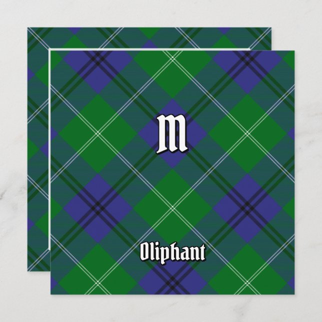 Clan Oliphant Tartan Invitation (Front/Back)
