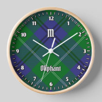 Clan Oliphant Tartan Large Clock