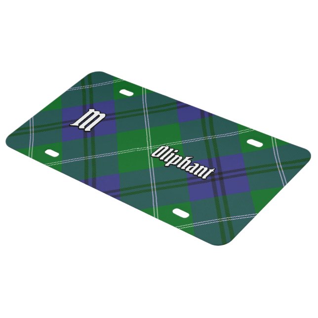 Clan Oliphant Tartan License Plate (Side)