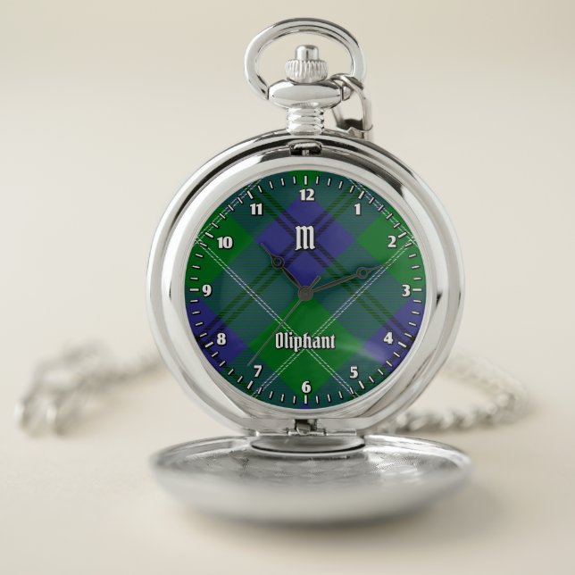 Clan Oliphant Tartan Pocket Watch (Inside)
