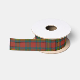 Clan Oliver Red Tartan Satin Ribbon