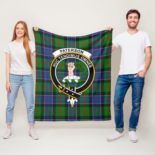 Clan Paterson Ancient  Tartan Plaid Fleece Blanket (In Situ)