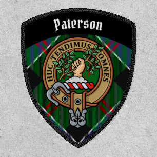 Clan Paterson Crest over Tartan Patch