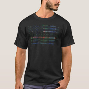 Clan Paterson Scottish tartan US flag kilt Scotlan T-Shirt