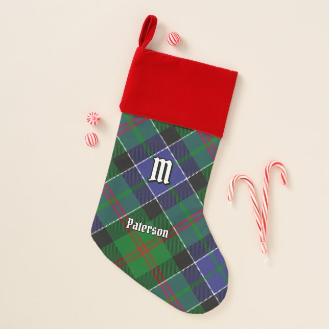 Clan Paterson Tartan Christmas Stocking (Front)
