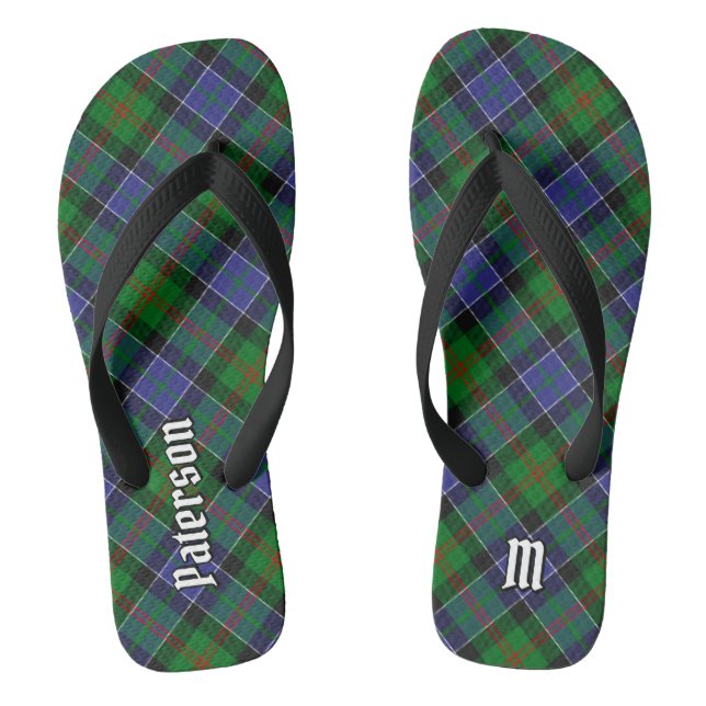 Clan Paterson Tartan Flip Flops (Footbed)