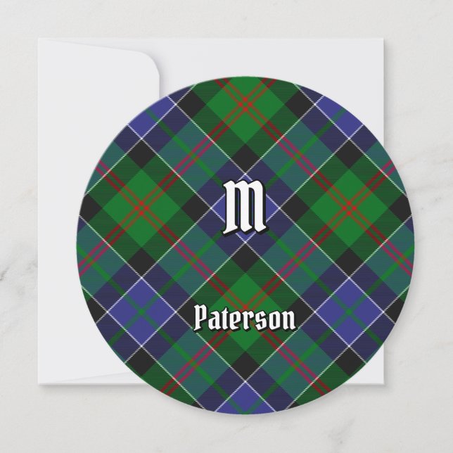 Clan Paterson Tartan Invitation (Front)