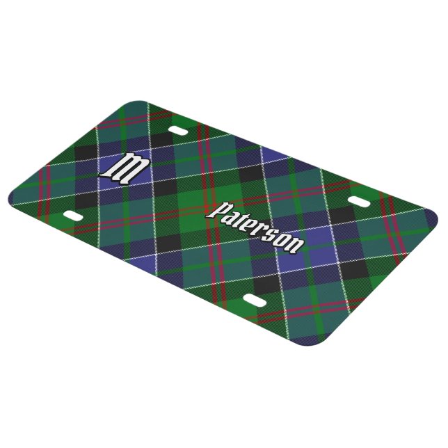 Clan Paterson Tartan License Plate (Side)