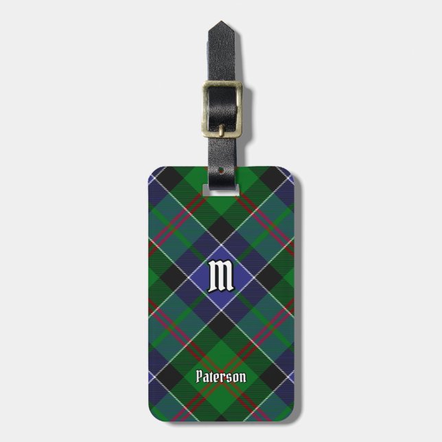 Clan Paterson Tartan Luggage Tag (Front Vertical)
