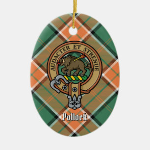 Clan Pollock Crest Ceramic Ornament