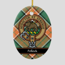 Clan Pollock Crest Ceramic Ornament