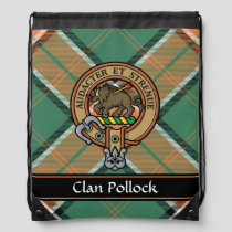 Clan Pollock Crest Drawstring Bag