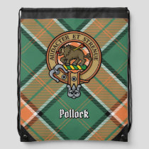 Clan Pollock Crest Drawstring Bag