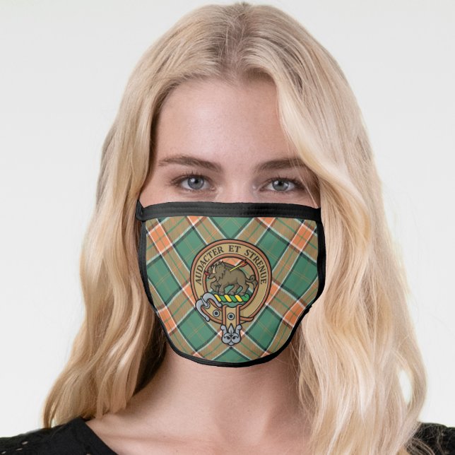Clan Pollock Crest Face Mask (Worn Her)