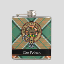 Clan Pollock Crest Flask