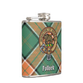 Clan Pollock Crest Flask (Right)
