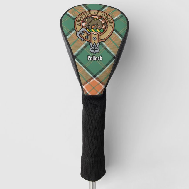 Clan Pollock Crest Golf Head Cover (Front)