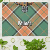Clan Pollock Crest Kitchen Towel (Folded)