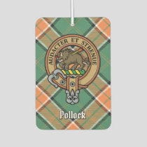 Clan Pollock Crest over Tartan Air Freshener