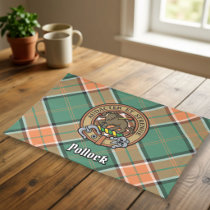 Clan Pollock Crest over Tartan Cloth Placemat