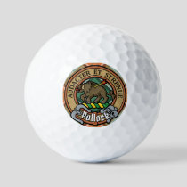 Clan Pollock Crest over Tartan Golf Balls