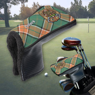 Clan Pollock Crest over Tartan Golf Head Cover
