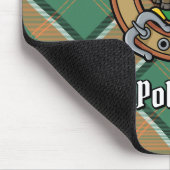 Clan Pollock Crest over Tartan Mouse Pad (Corner)