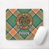 Clan Pollock Crest over Tartan Mouse Pad (With Mouse)