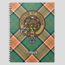 Clan Pollock Crest over Tartan Notebook