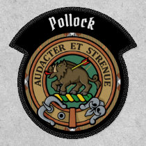 Clan Pollock Crest over Tartan Patch