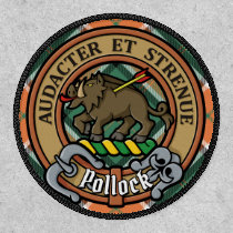 Clan Pollock Crest over Tartan Patch