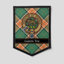 Clan Pollock Crest over Tartan Pennant