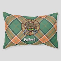 Clan Pollock Crest over Tartan Pet Bed