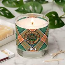 Clan Pollock Crest over Tartan Scented Candle