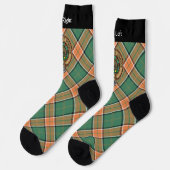 Clan Pollock Crest over Tartan Socks (Left)